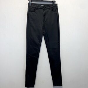 Apperloth Size Small Black Faux Leather Sleek Streetwear Skinny Pants 3045